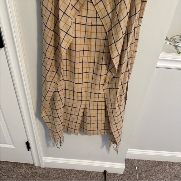 Carolina Herrera Plaid Cream Plaid Sheath Dress Small - Picture 2 of 8